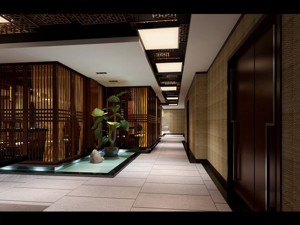 03--中式餐饮店 CAD+3D模型+效果图