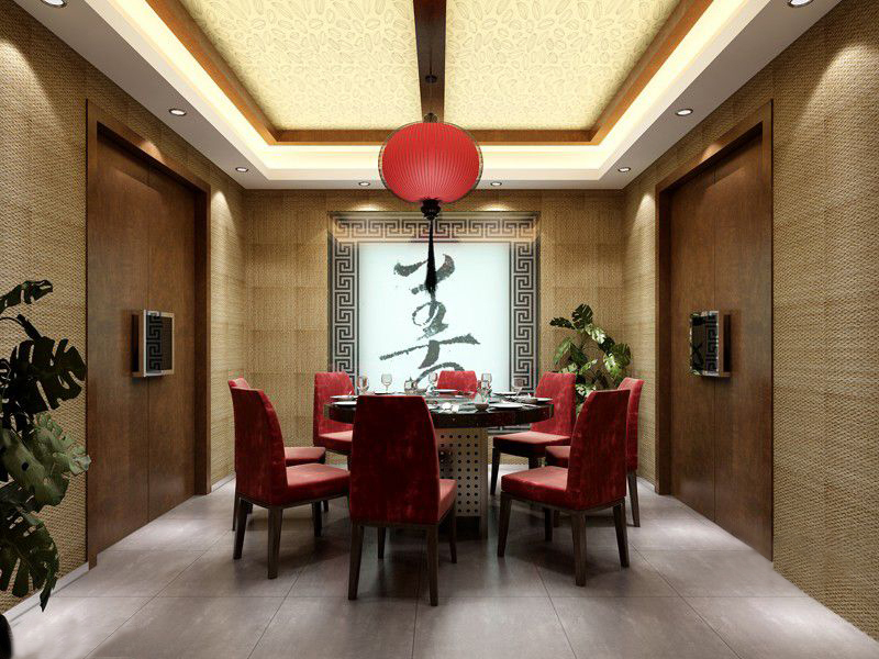 03--中式餐饮店 CAD+3D模型+效果图