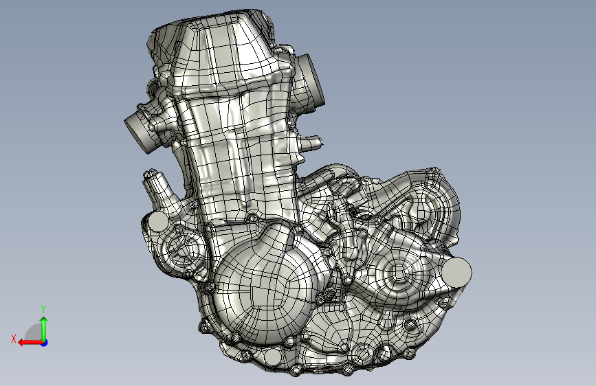 G052497-KTM 500 Enduro自行车引擎2015=发动机引擎 背面视图