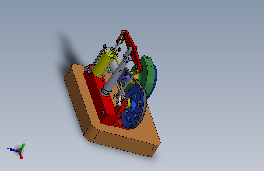 G052623-SolidWorks 蒸汽机模型=发动机引擎