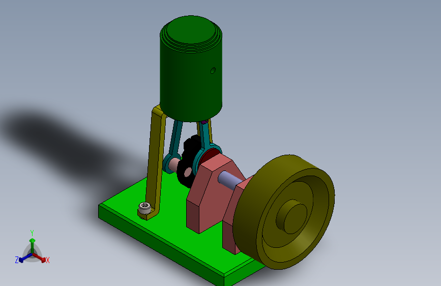 G052625-SOLIDWORKS中的V-6发动机=发动机引擎