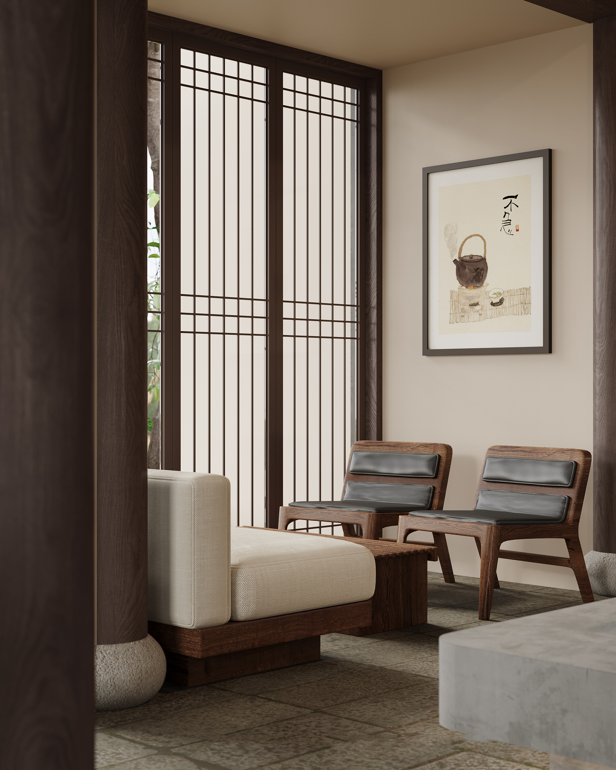 咖啡店效果图施工图