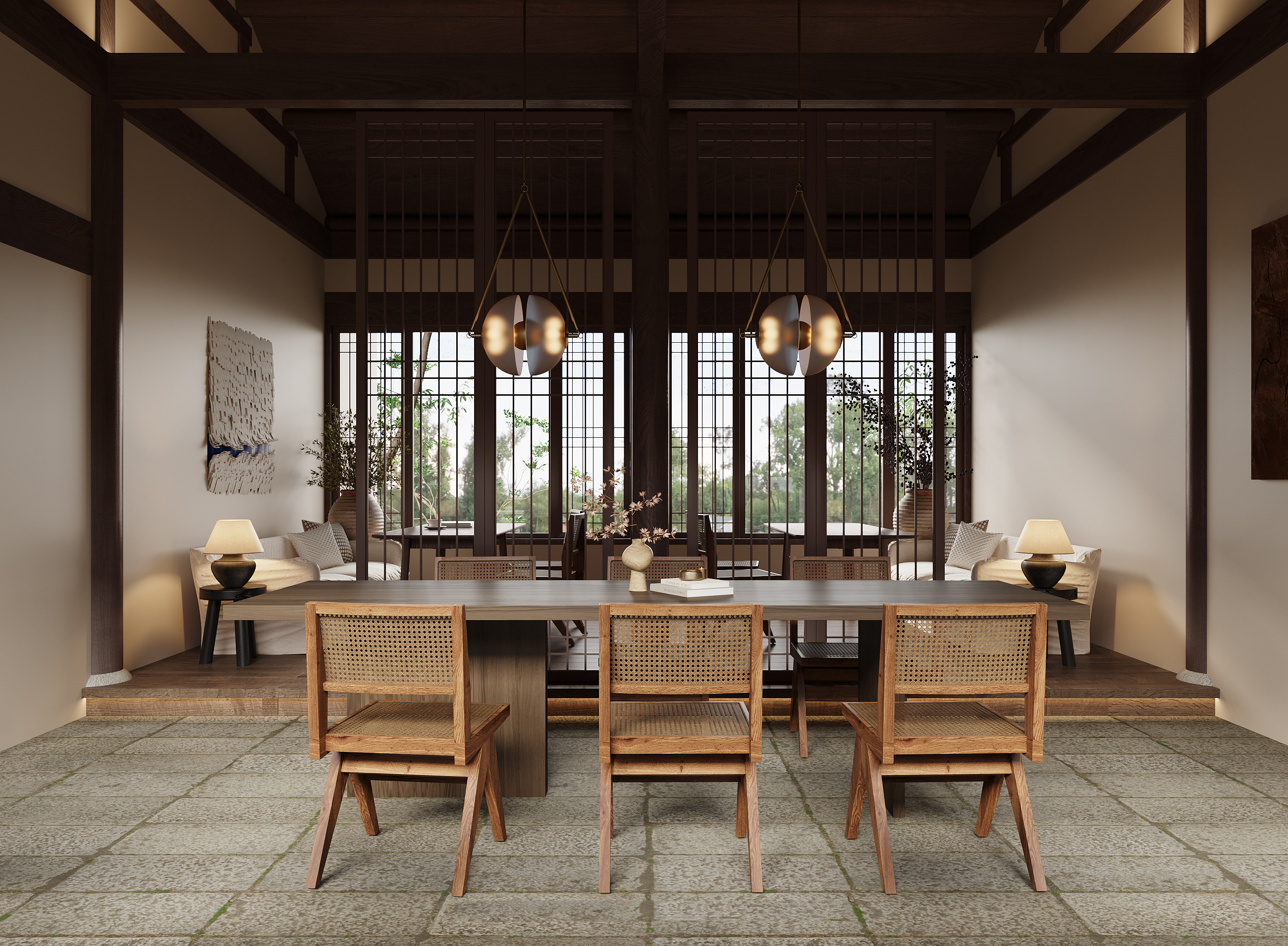 咖啡店效果图施工图