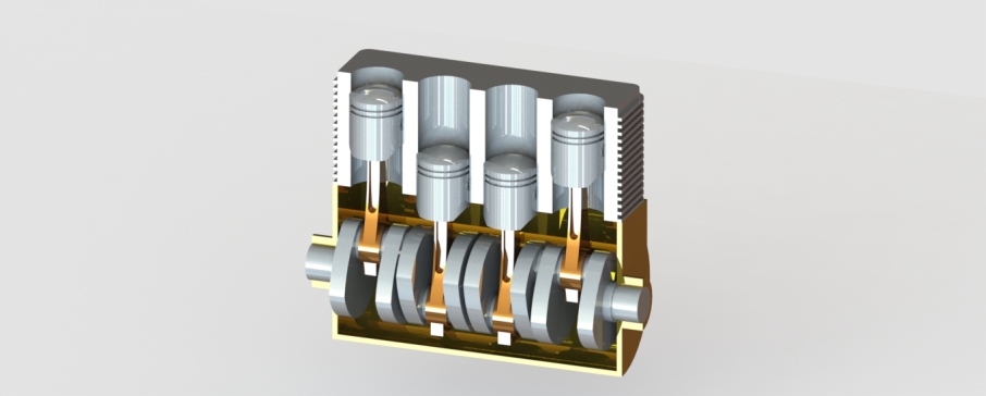 G053374-带活塞的发动机装配=发动机引擎