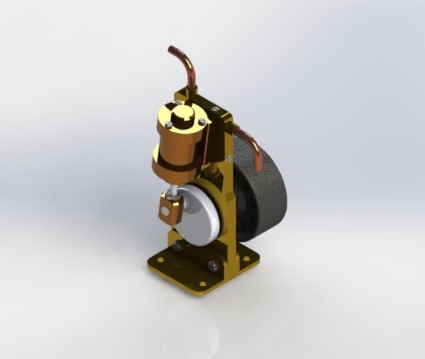 G053455-单缸往复式蒸汽机=发动机引擎