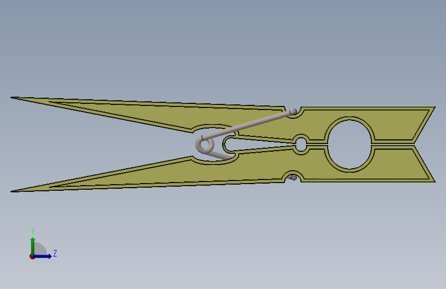 凝结别针 左侧视图