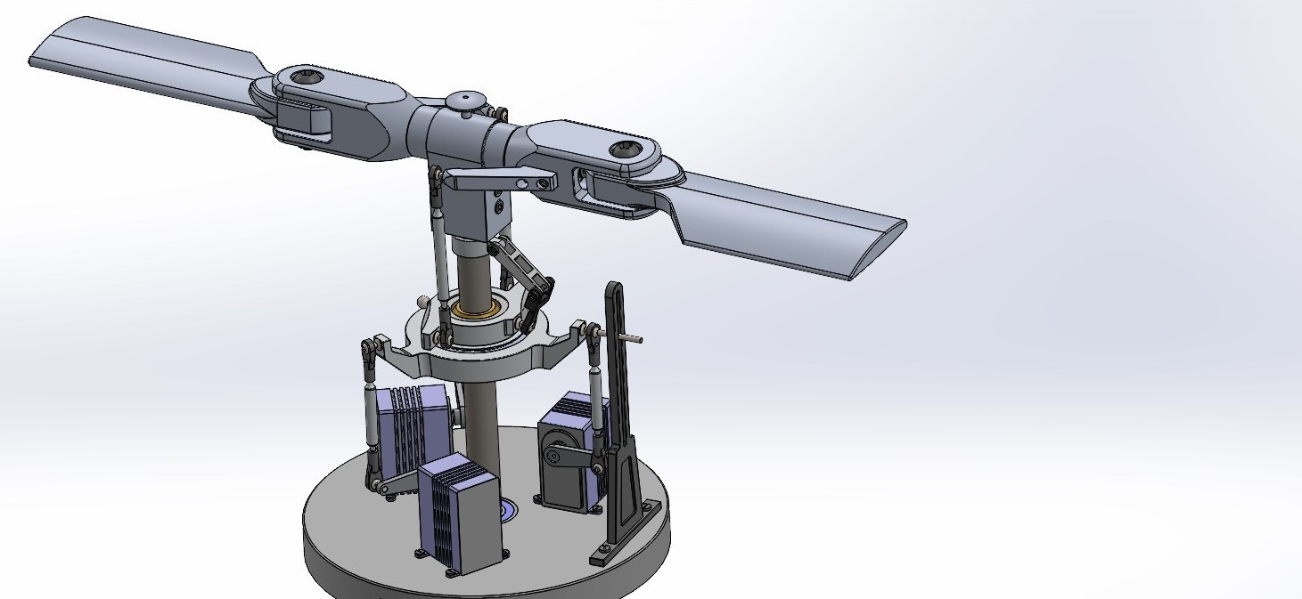 直升机旋翼组件 – 在SolidWorks中完全建模