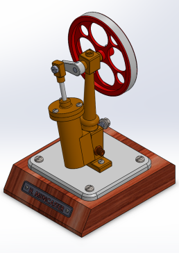 G053931-简单往复式蒸汽机=发动机引擎