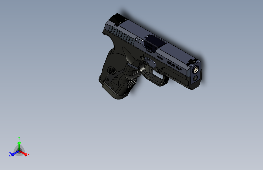 0030-Steyr+Mannlicher+M9A1+polymer+pistol=仅限虚拟游戏设计,不可制作实物,否则后果自负