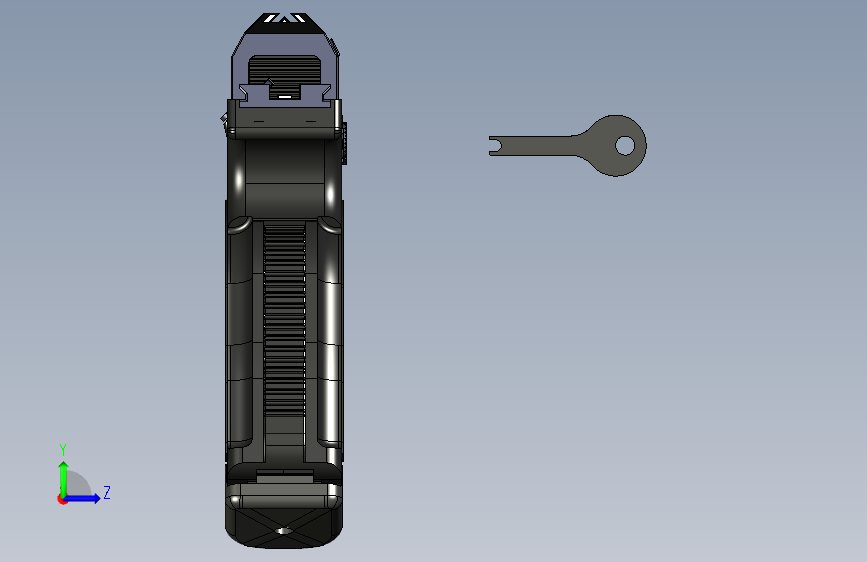0030-Steyr+Mannlicher+M9A1+polymer+pistol=仅限虚拟游戏设计,不可制作实物,否则后果自负 左侧视图
