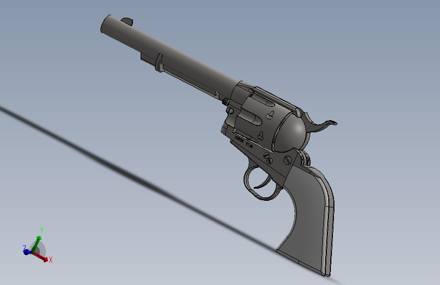 0050-COLT+45+SAA=仅限虚拟游戏设计,不可制作实物,否则后果自负 主视图