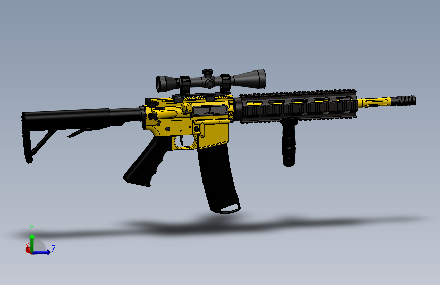 0003-M4突击步枪重新装弹+m4-assault-rifle=仅限虚拟游戏设计，不可制作实物，否则后果自负