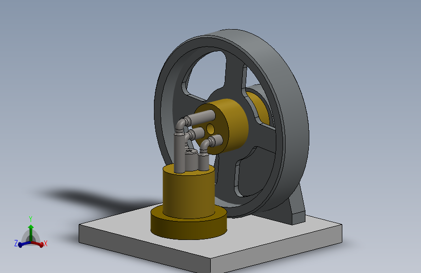 G055203-肘部发动机 (3)=发动机引擎 主视图