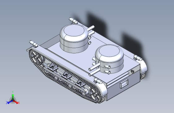 universal vehicle履带车结构3D图纸 STEP IGS格式