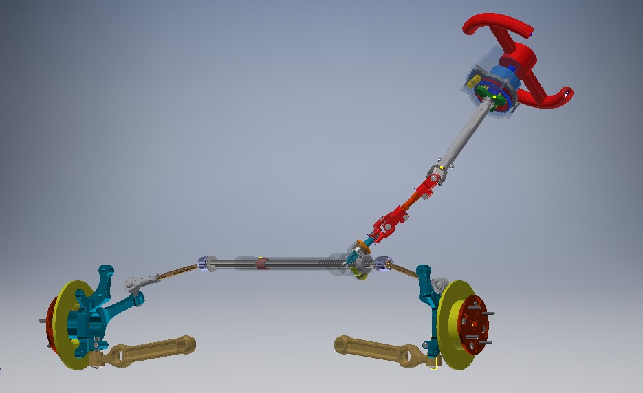 车辆电动助力转向结构3D图纸 INVENTOR设计
