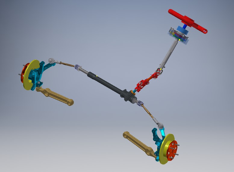 车辆电动助力转向结构3D图纸 INVENTOR设计