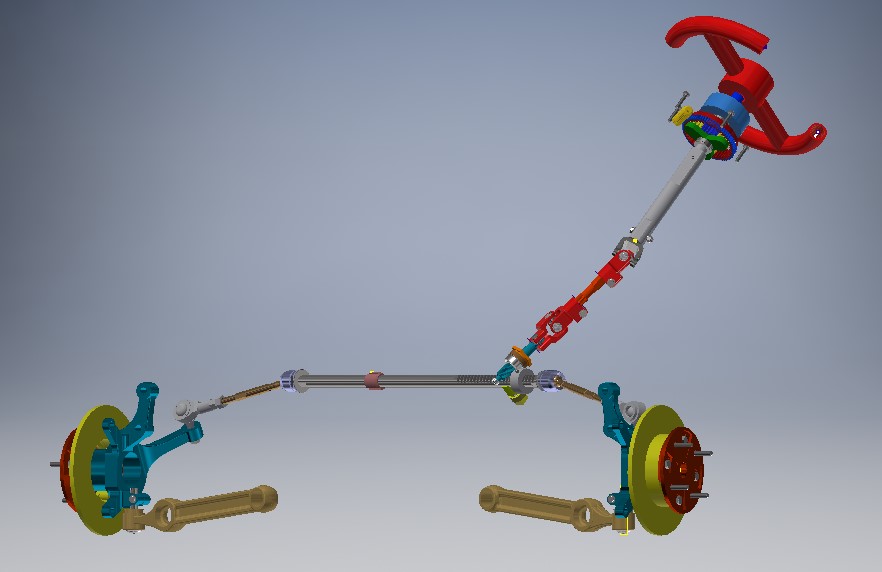 车辆电动助力转向结构3D图纸 INVENTOR设计