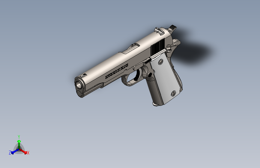0192-M1911A1手枪+m1911a1-pistol=仅限虚拟游戏设计，不可制作实物，否则后果自负