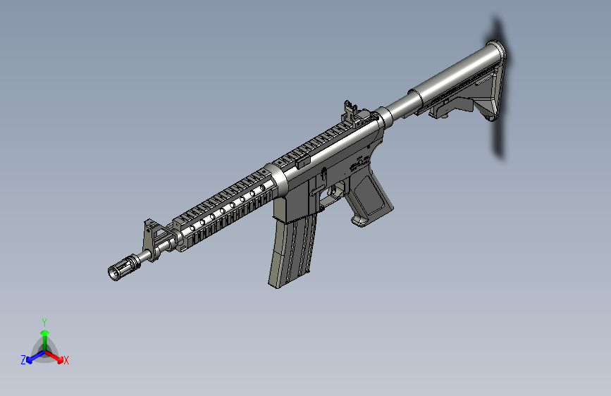 0155-M4A1步枪=仅限虚拟游戏设计，不可制作实物，否则后果自负