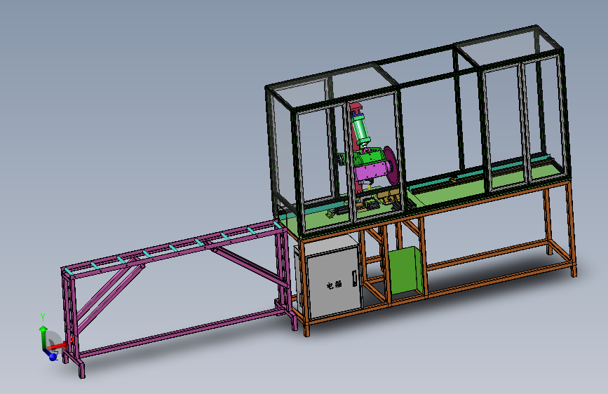 管材切割机3D数模图纸 Solidworks18设计