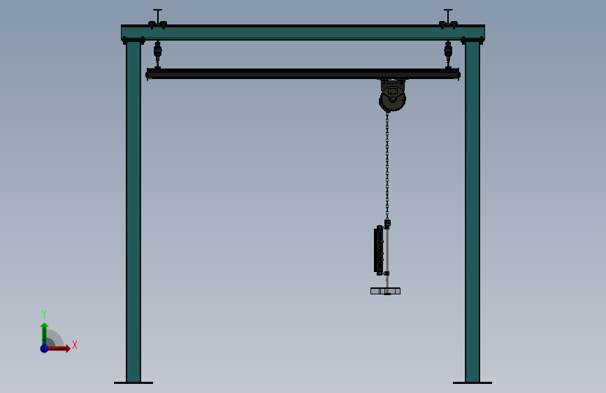 钢结构含电葫芦--1342226-50_SOLIDWORKS 2020_模型图纸下载 – 懒石网