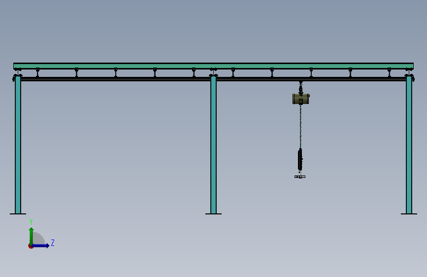 钢结构含电葫芦--1342226-50_SOLIDWORKS 2020_模型图纸下载 – 懒石网