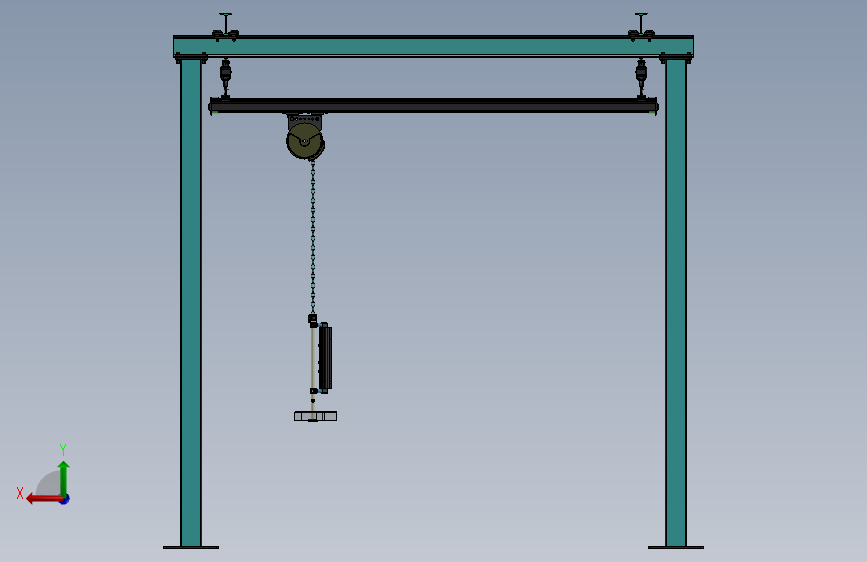 钢结构含电葫芦--1342226-50_SOLIDWORKS 2020_模型图纸下载 – 懒石网