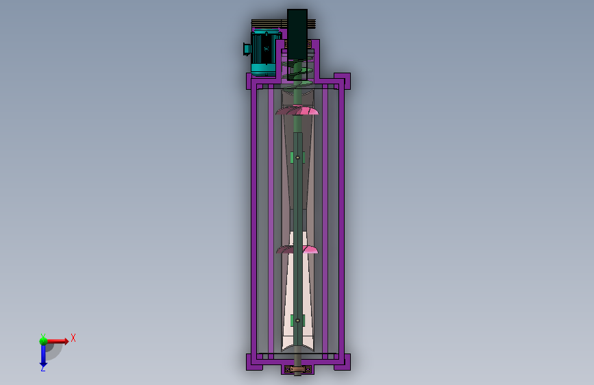番茄打浆机sw18可链接+cad+说明书) 俯视图