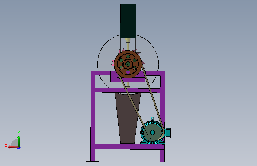 番茄打浆机sw18可链接+cad+说明书) 背面视图