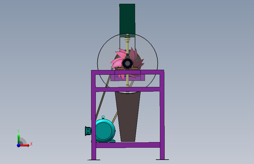 番茄打浆机sw18可链接+cad+说明书) 正面视图