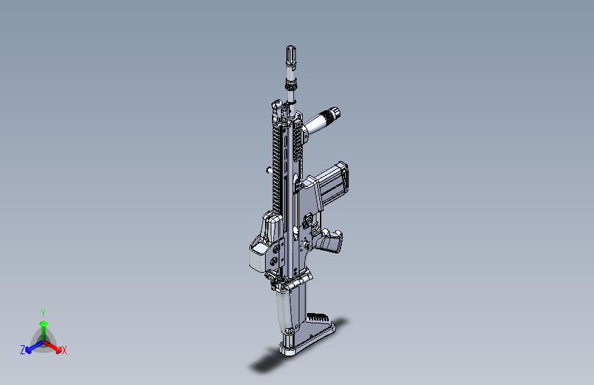 0231-FN SCAR MK17特种突击步枪SW模型=仅限虚拟游戏设计，不可制作实物，否则后果自负