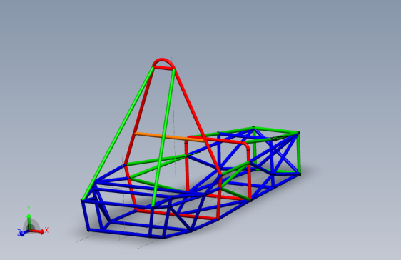 G055380-FSAE 赛车底盘 (2)=车架底盘悬架悬挂