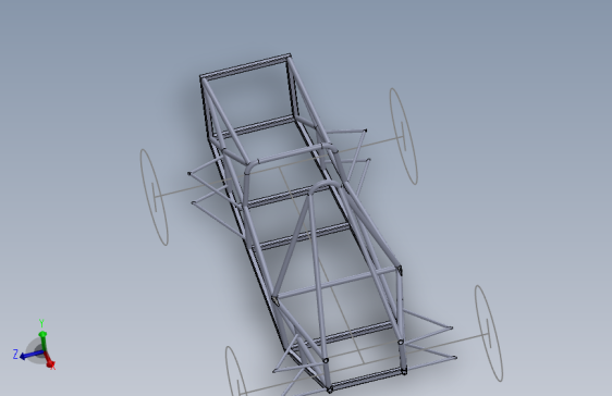 G055381-FSAE 赛车底盘 (3)=车架底盘悬架悬挂