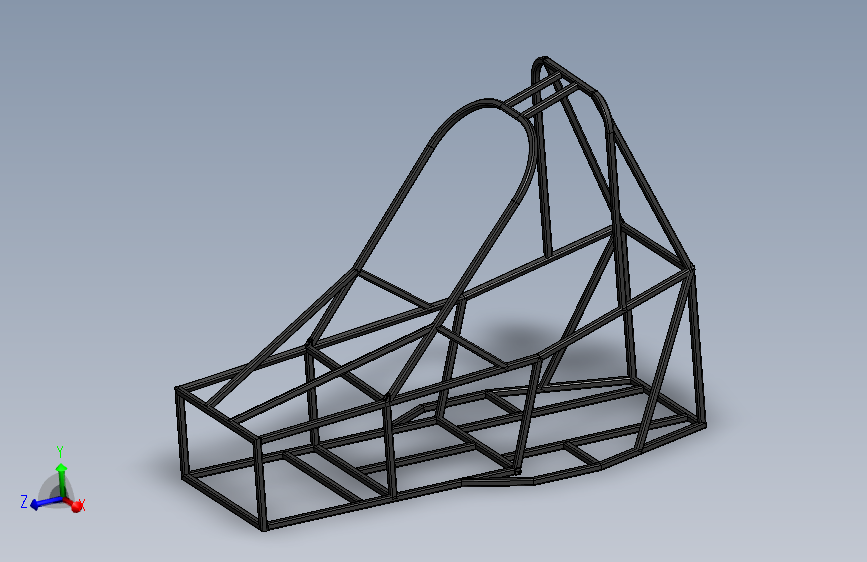 G055383-FSAE 赛车底盘 (5)=车架底盘悬架悬挂