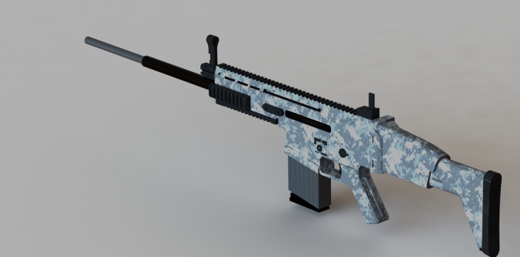 0308-SCAR H 突击步枪=仅限虚拟游戏设计，不可制作实物，否则后果自负