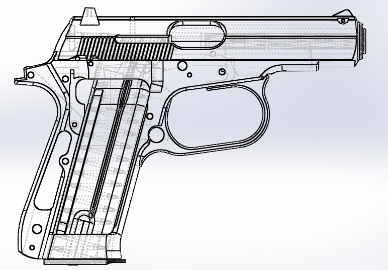 0340-CZ83 手枪躯干=仅限虚拟游戏设计，不可制作实物，否则后果自负