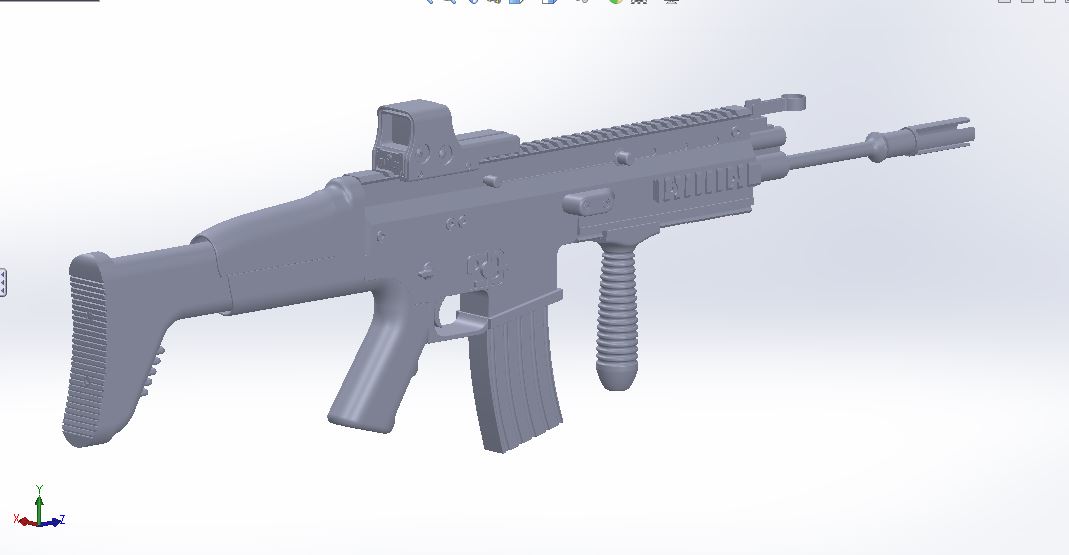 0341-FN Scar MK16 配备 Eotech 瞄准镜=仅限虚拟游戏设计，不可制作实物，否则后果自负