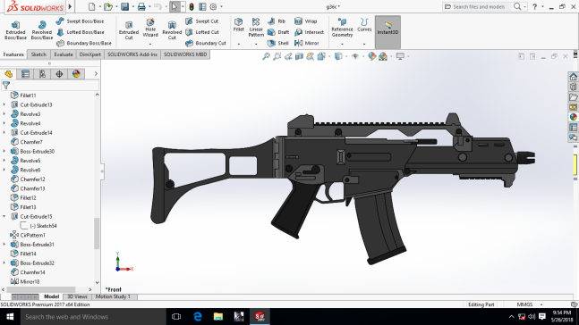 0345-Heckler and Koch G36C突击步枪=仅限虚拟游戏设计，不可制作实物，否则后果自负