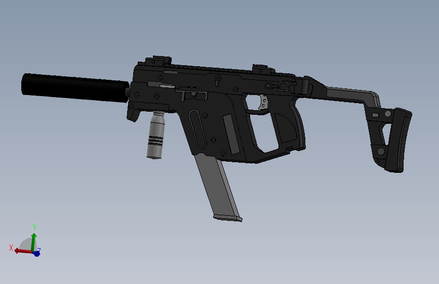 0347-kriss Vector SuperV SMG冲锋枪=仅限虚拟游戏设计，不可制作实物，否则后果自负