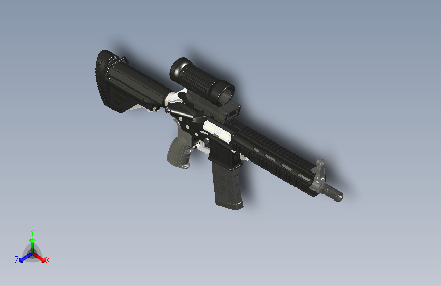 0358-Heckler & Koch MR-223步枪=仅限虚拟游戏设计，不可制作实物，否则后果自负