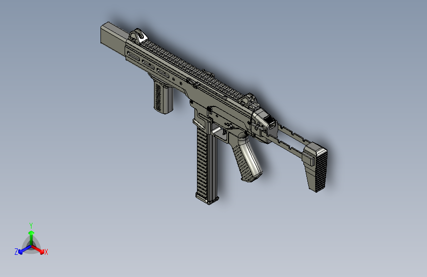 0390-ARCAR SMG Supressed V2=仅限虚拟游戏设计，不可制作实物，否则后果自负