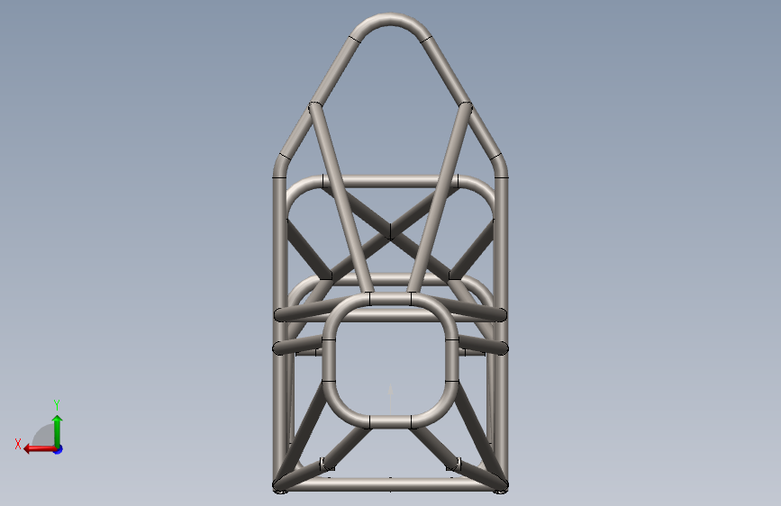 G055396-FSAE底盘18=车架底盘悬架悬挂 背面视图