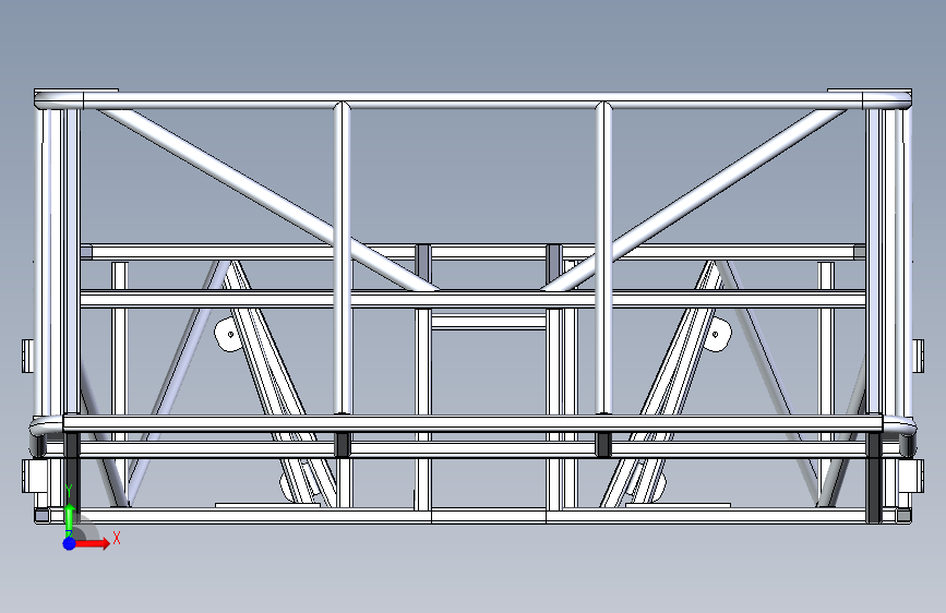 G055427-Hynes Locost,Caterham 7,Lotus 7底盘=车架底盘悬架悬挂 正面视图
