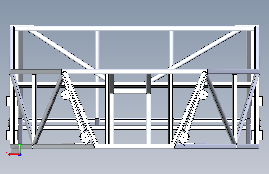 G055427-Hynes Locost,Caterham 7,Lotus 7底盘=车架底盘悬架悬挂 背面视图