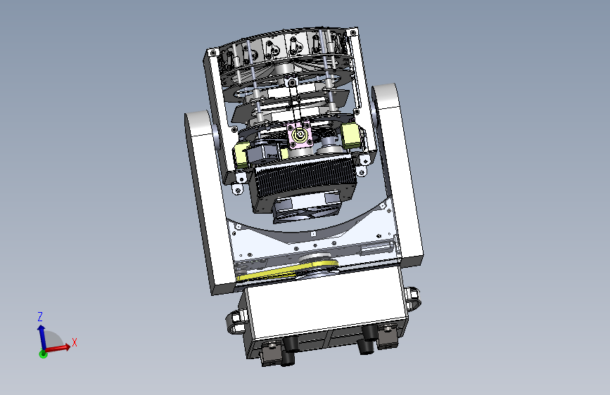 涡扇型舞台灯总装配体