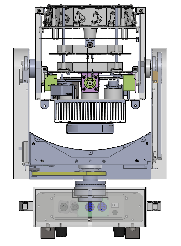涡扇型舞台灯总装配体