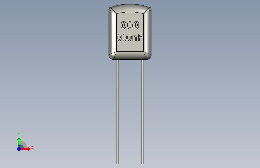 000 Polyester Film Capacitor BLANK-04 正面视图