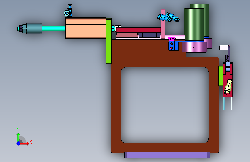 2018SOLIDWORKS0400Z 刷顺编织工位 正面视图