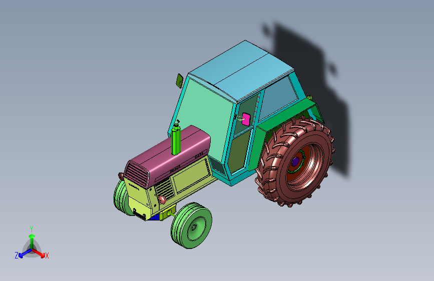 4×4轮驱动拖拉机