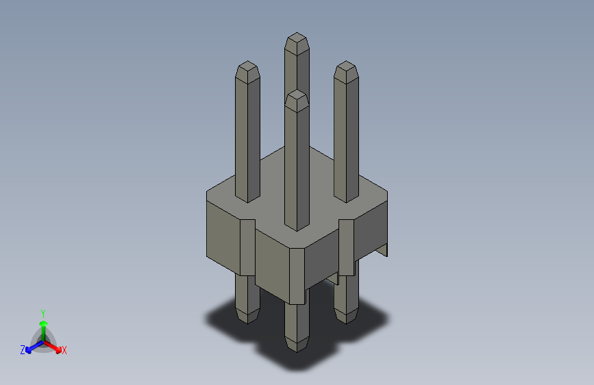 2.54 mm DUPONT MALE PIN HEADER, POE, 2X2, RPi4ModelB